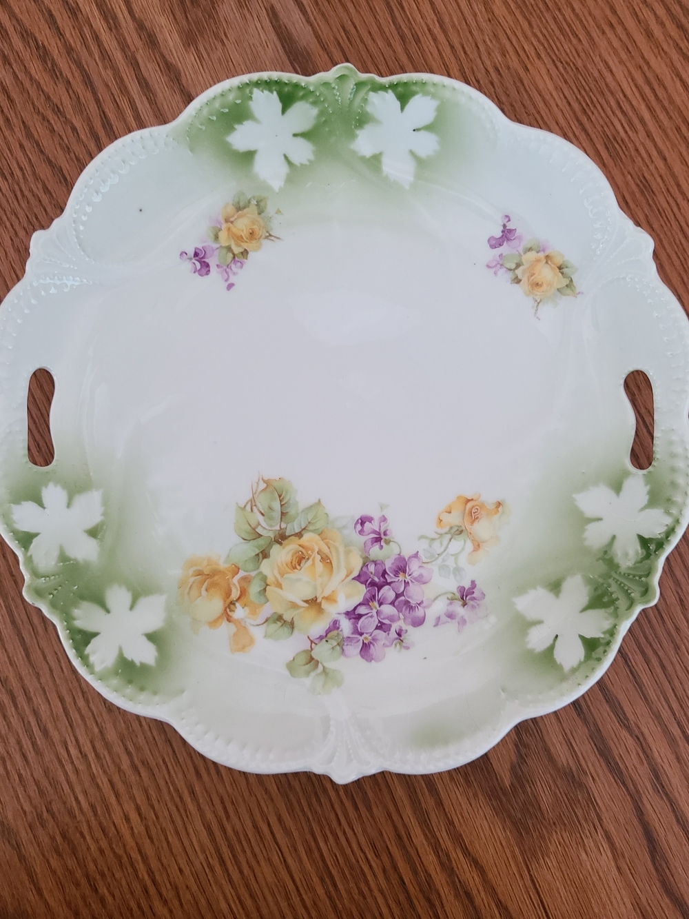 Vintage German porcelain handled cake plate